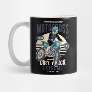 Motocross Extreme Dirt Track, Vintage Retro Classic Mug